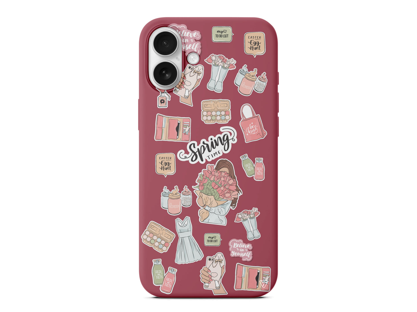 Spring Time Lansman Model İçi Kadife Silikon Telefon Kılıfı