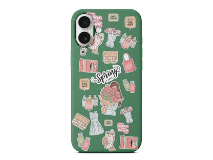 Spring Time Lansman Model İçi Kadife Silikon Telefon Kılıfı