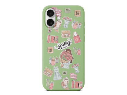 Spring Time Lansman Model İçi Kadife Silikon Telefon Kılıfı – Plus Serisine Özel