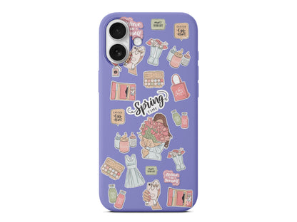 Spring Time Lansman Model İçi Kadife Silikon Telefon Kılıfı – Plus Serisine Özel