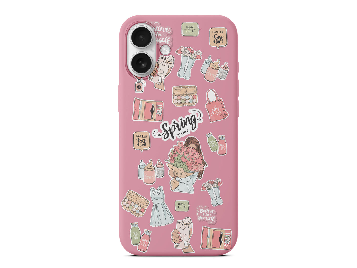 Spring Time Lansman Model İçi Kadife Silikon Telefon Kılıfı – Plus Serisine Özel