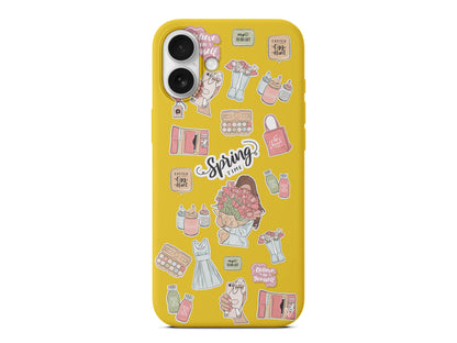 Spring Time Lansman Model İçi Kadife Silikon Telefon Kılıfı – Plus Serisine Özel