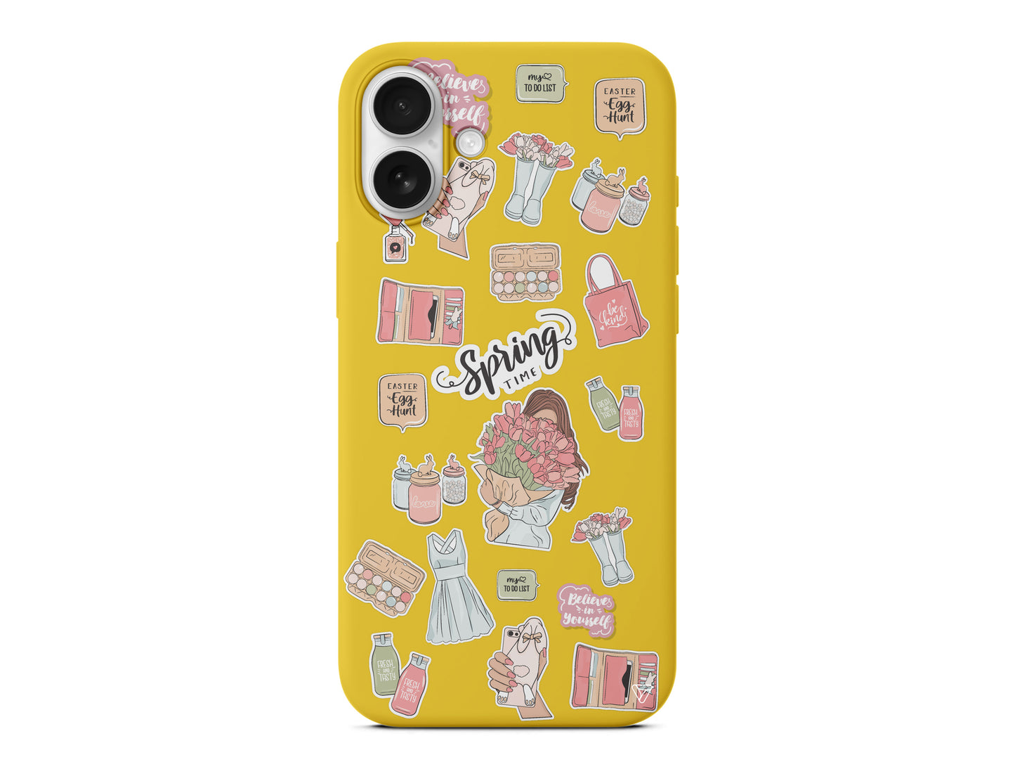 Spring Time Lansman Model İçi Kadife Silikon Telefon Kılıfı