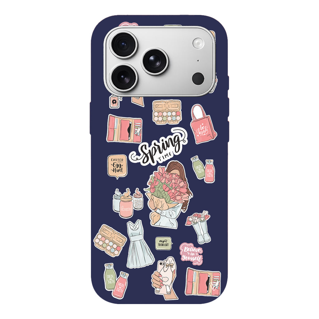 Spring Time Lansman Model İçi Kadife Silikon Telefon Kılıfı