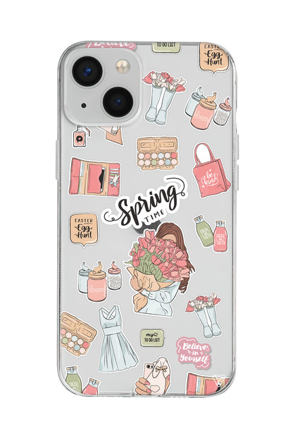 Spring Time Lansman Model İçi Kadife Silikon Telefon Kılıfı – Plus Serisine Özel