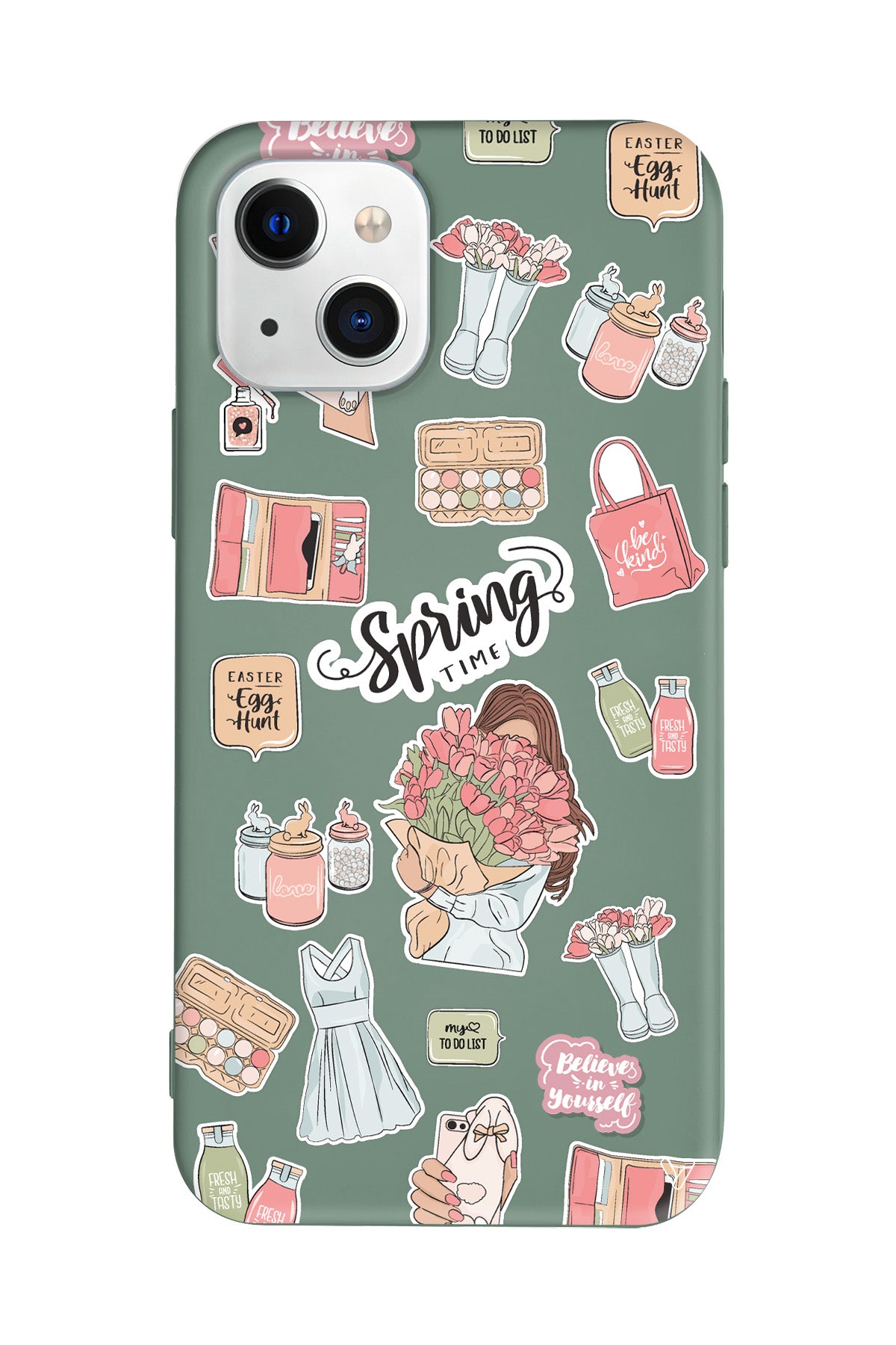 Spring Time Lansman Model İçi Kadife Silikon Telefon Kılıfı – Plus Serisine Özel