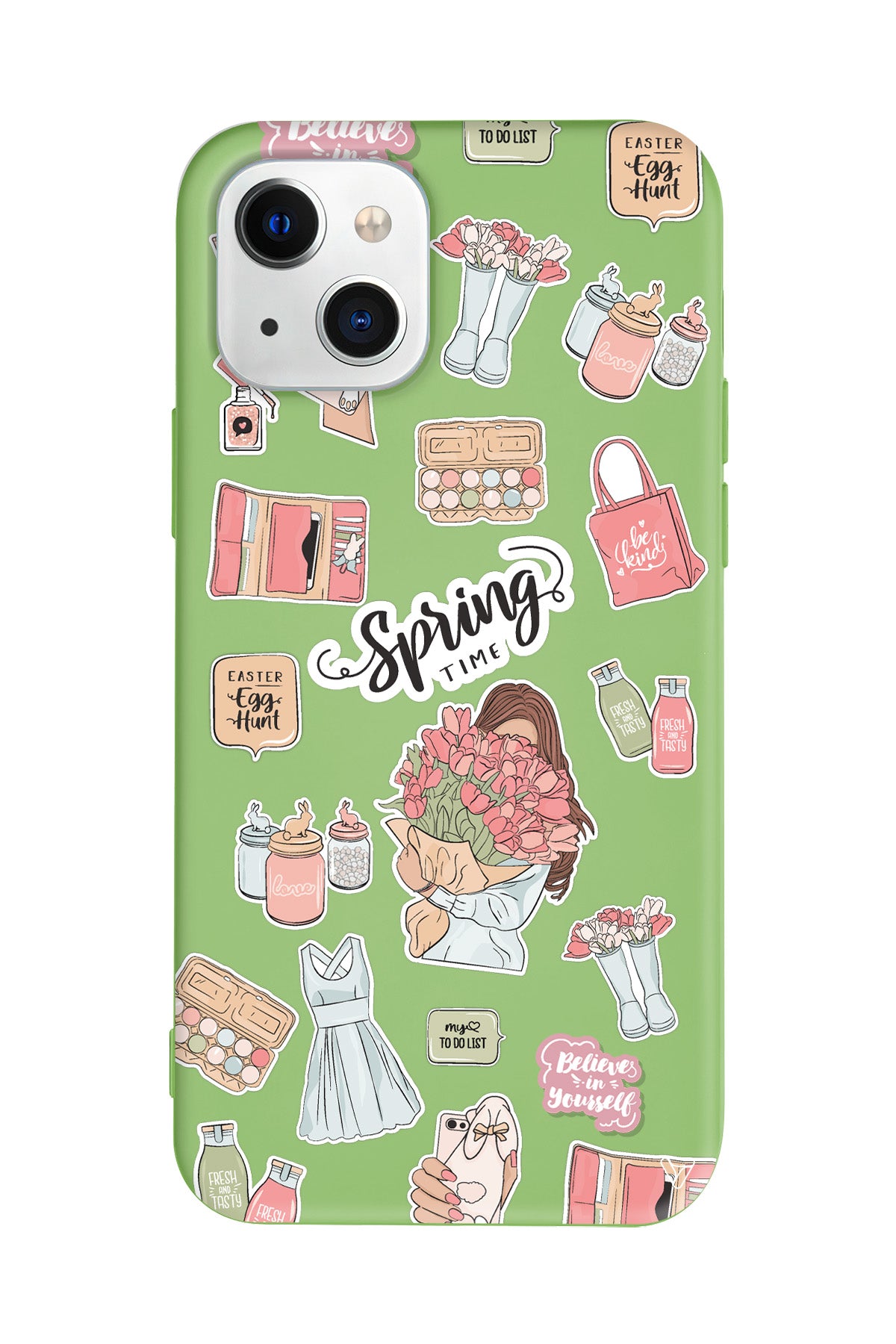 Spring Time Lansman Model İçi Kadife Silikon Telefon Kılıfı