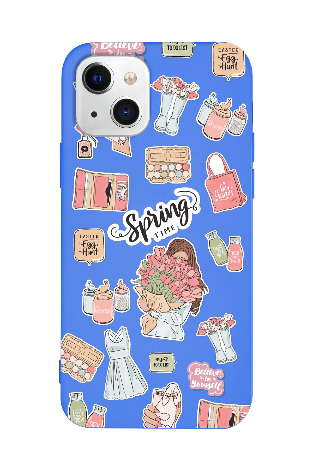 Spring Time Lansman Model İçi Kadife Silikon Telefon Kılıfı – Plus Serisine Özel