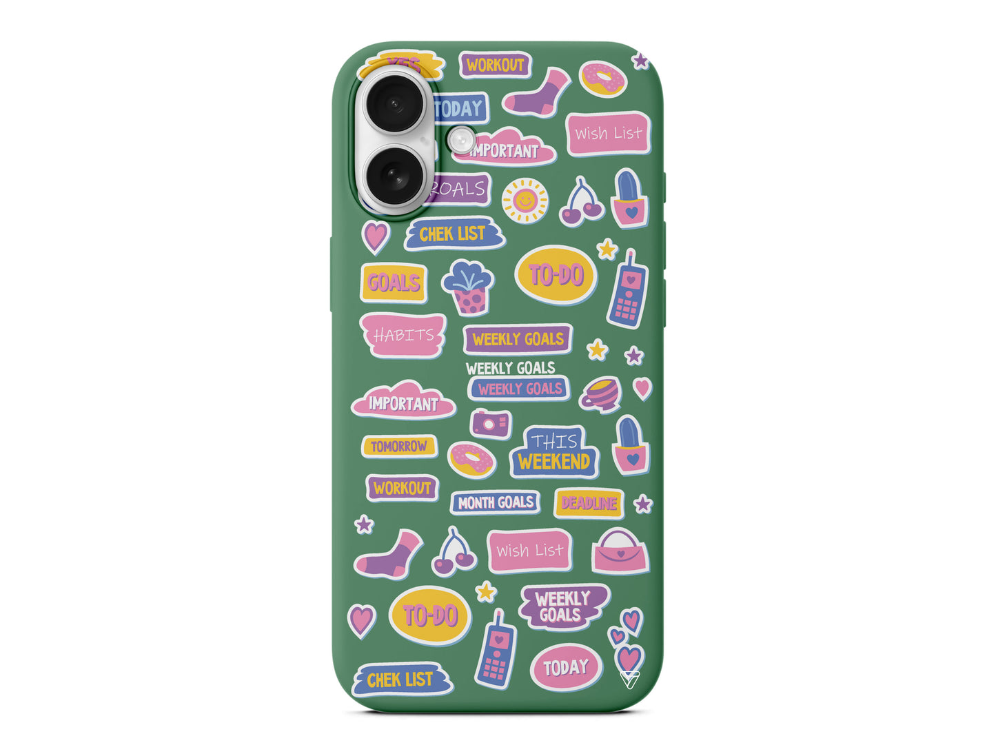 Weekly Goals Lansman Model İçi Kadife Silikon Telefon Kılıfı