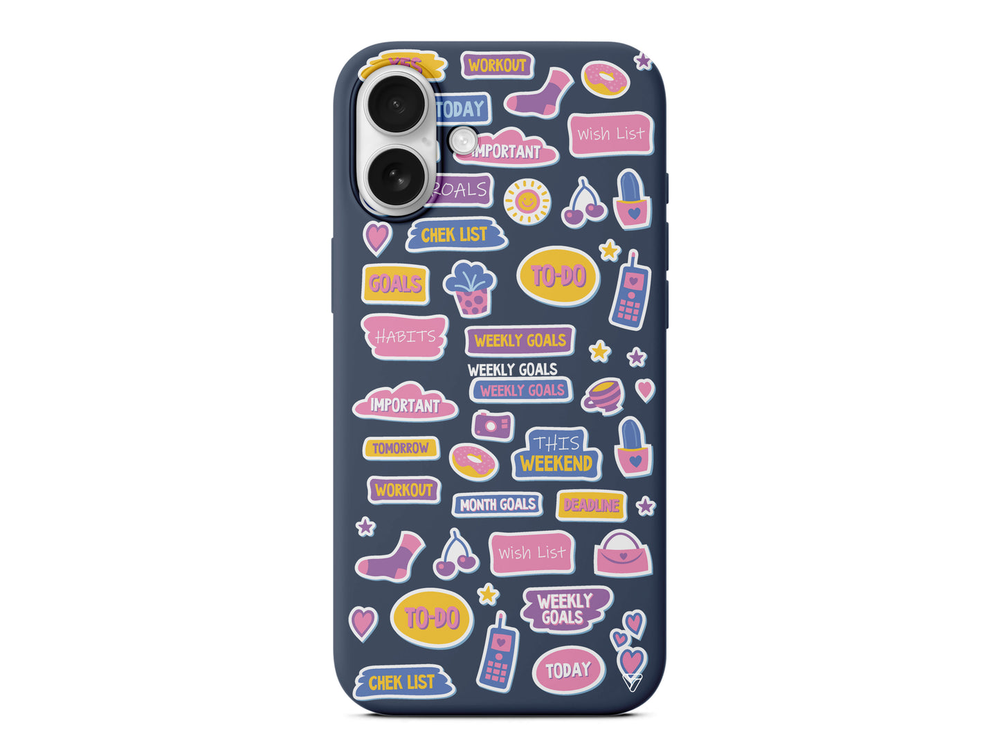 Weekly Goals Lansman Model İçi Kadife Silikon Telefon Kılıfı – Plus Serisine Özel