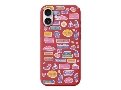 Weekly Goals Lansman Model İçi Kadife Silikon Telefon Kılıfı – Plus Serisine Özel