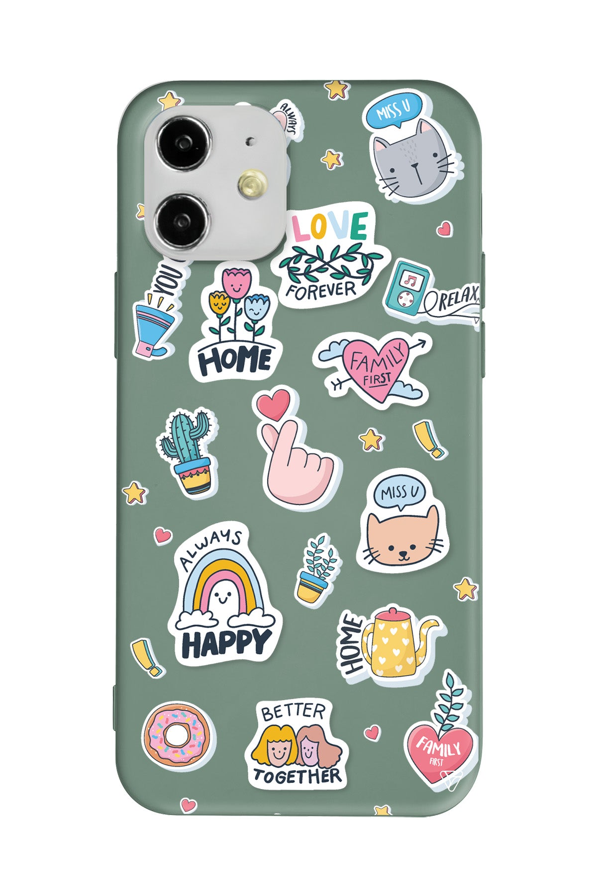 Always Happy Lansman Model İçi Kadife Silikon Telefon Kılıfı