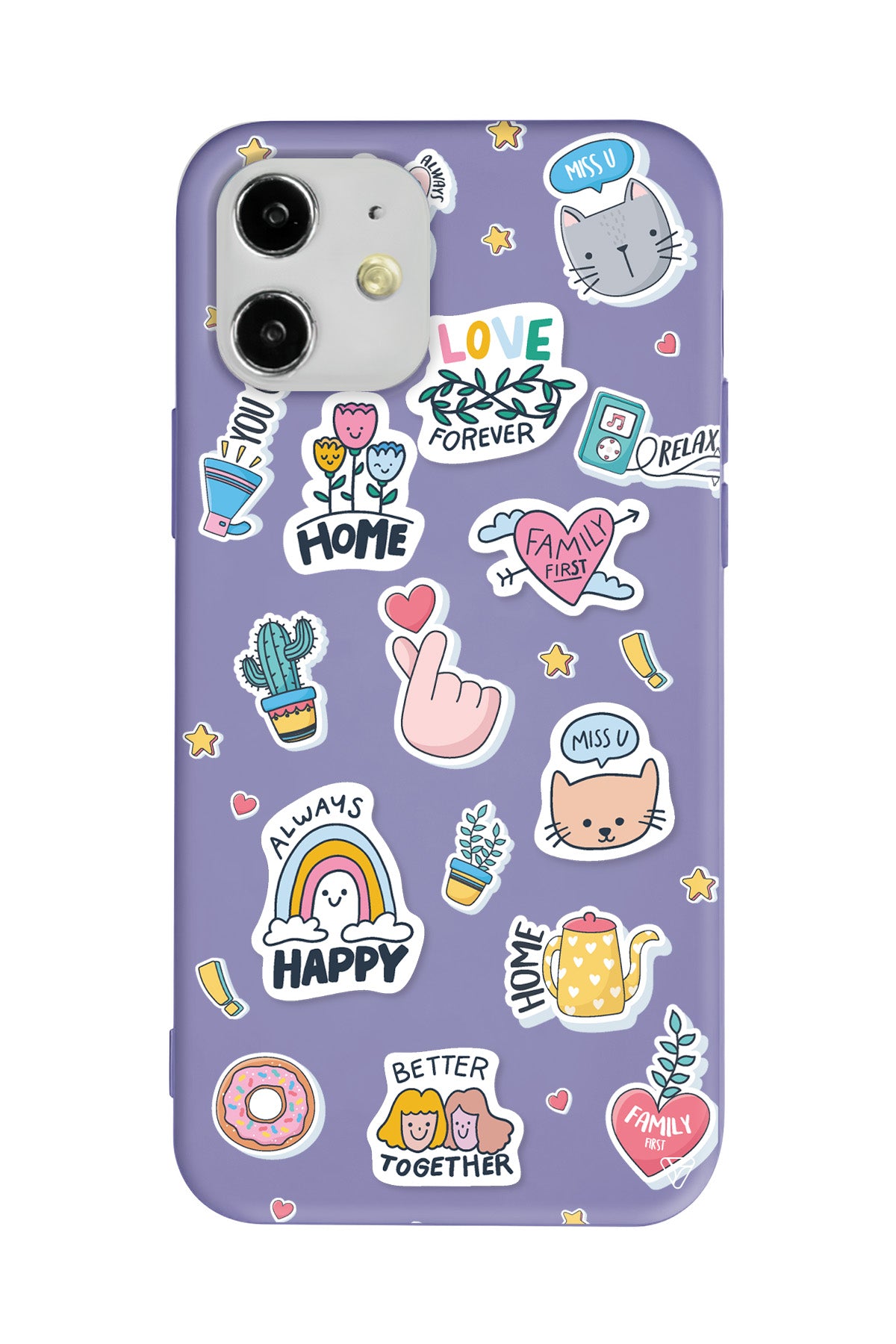 Always Happy Lansman Model İçi Kadife Silikon Telefon Kılıfı