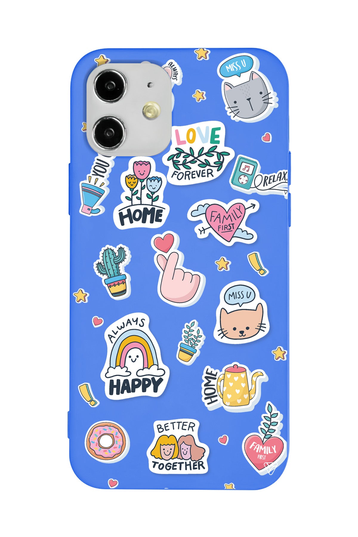 Always Happy Lansman Model İçi Kadife Silikon Telefon Kılıfı