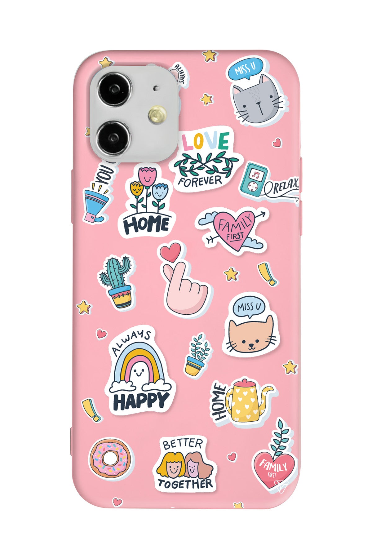 Always Happy Lansman Model İçi Kadife Silikon Telefon Kılıfı