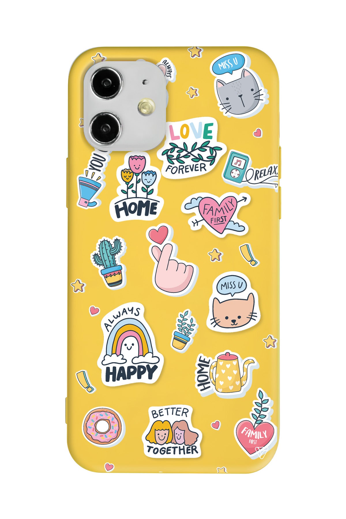 Always Happy Lansman Model İçi Kadife Silikon Telefon Kılıfı