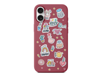 Always Happy Lansman Model İçi Kadife Silikon Telefon Kılıfı – Plus Serisine Özel