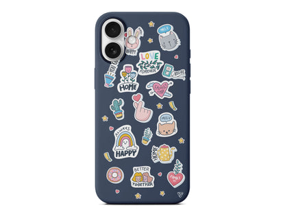 Always Happy Lansman Model İçi Kadife Silikon Telefon Kılıfı – Plus Serisine Özel