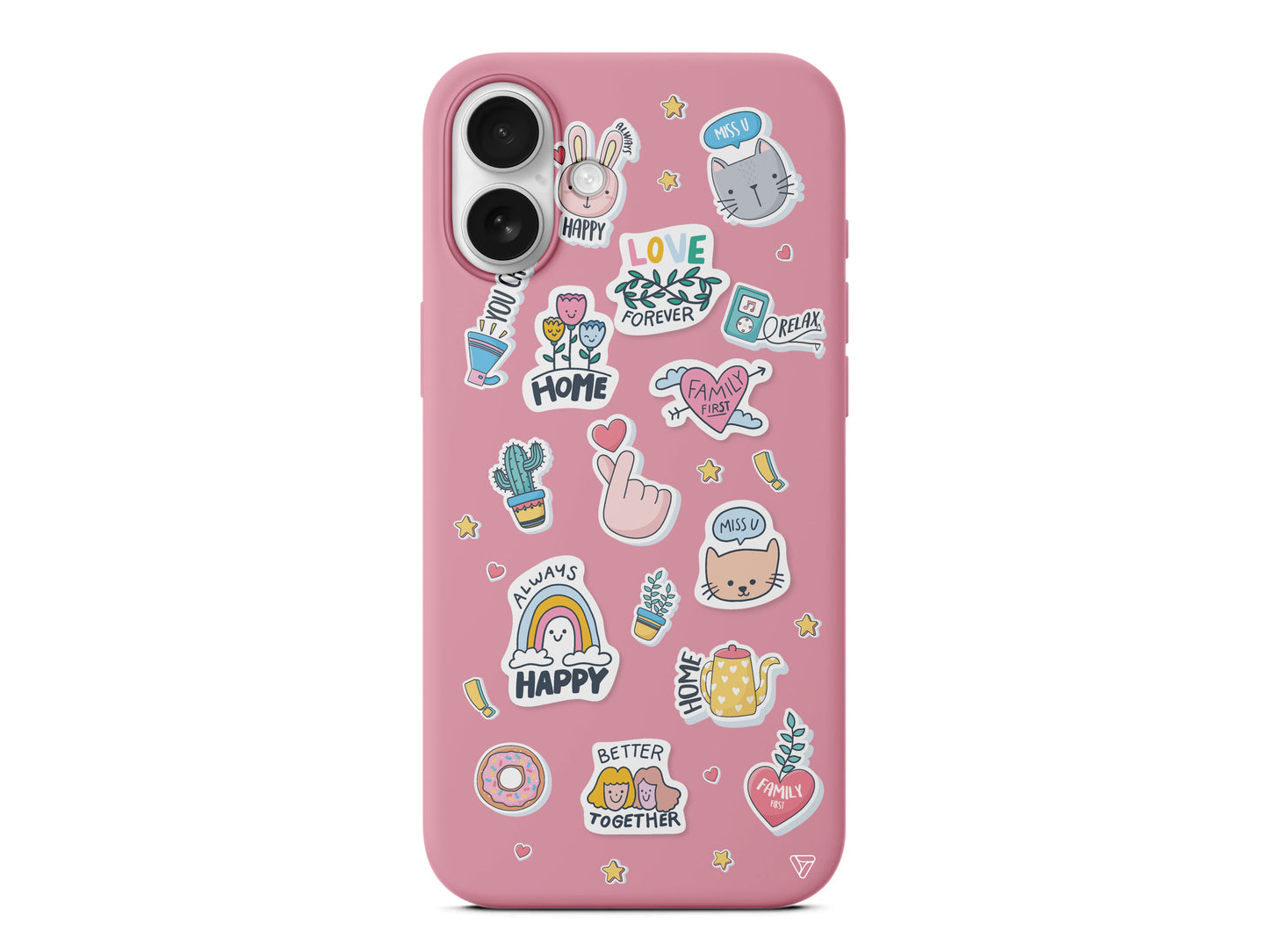 Always Happy Lansman Model İçi Kadife Silikon Telefon Kılıfı – Plus Serisine Özel