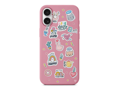 Always Happy Lansman Model İçi Kadife Silikon Telefon Kılıfı