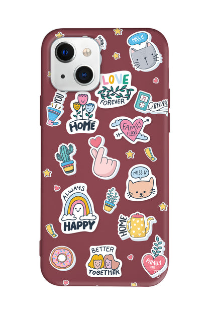 Always Happy Lansman Model İçi Kadife Silikon Telefon Kılıfı – Plus Serisine Özel