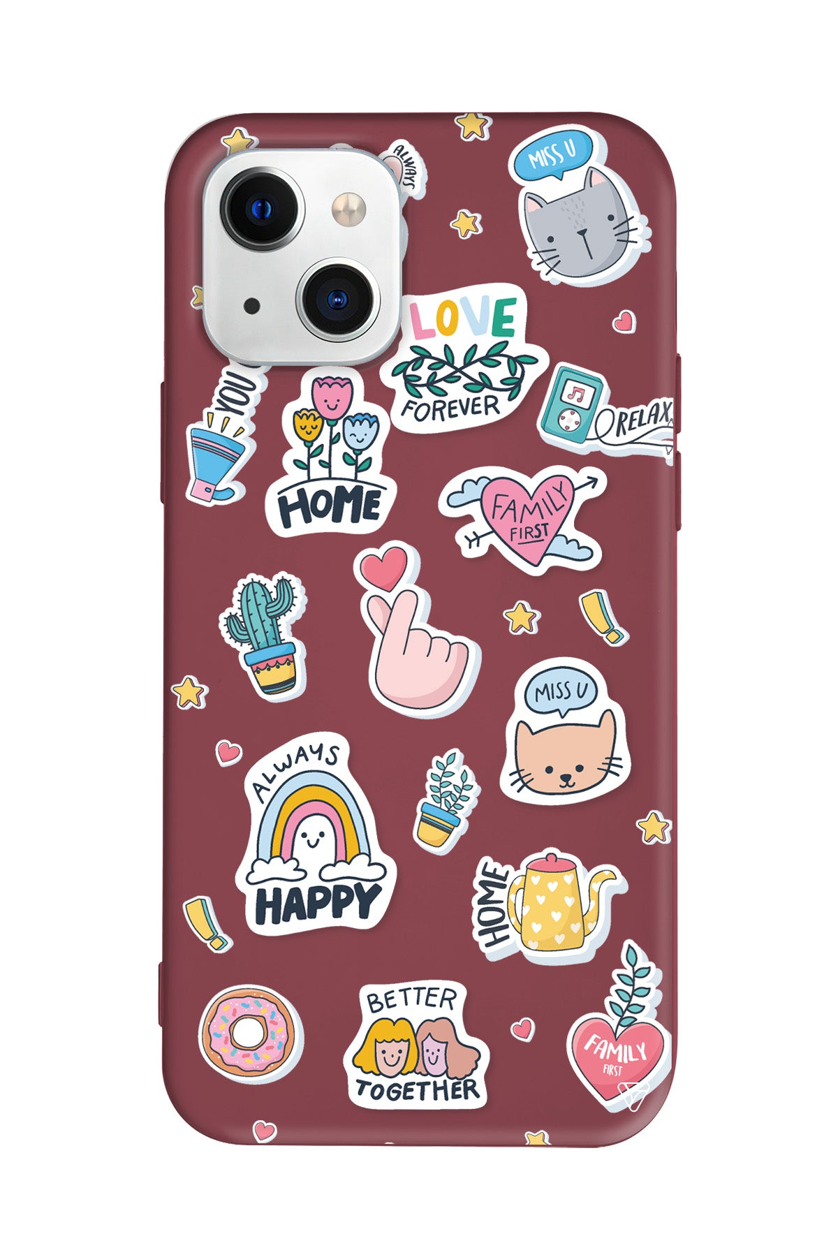 Always Happy Lansman Model İçi Kadife Silikon Telefon Kılıfı