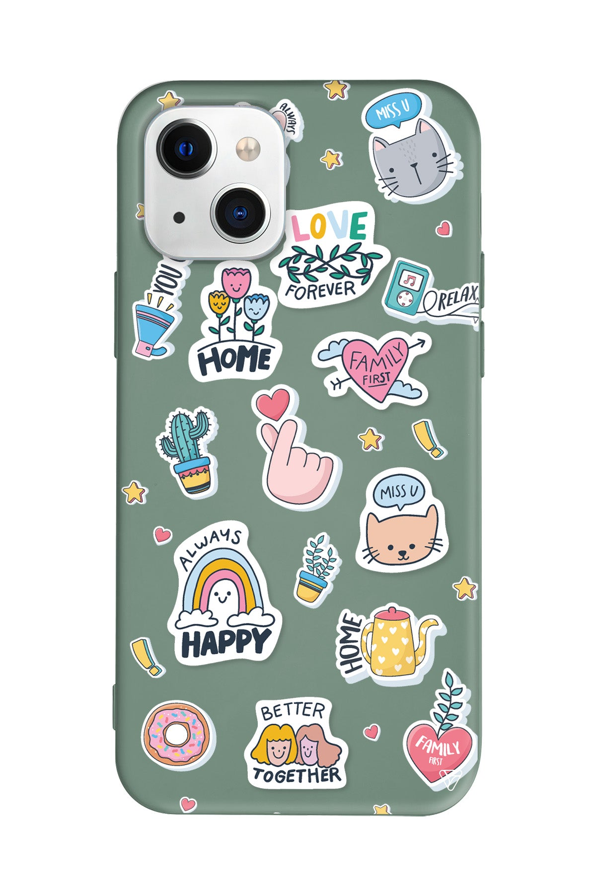 Always Happy Lansman Model İçi Kadife Silikon Telefon Kılıfı – Plus Serisine Özel