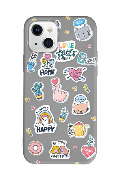 Always Happy Lansman Model İçi Kadife Silikon Telefon Kılıfı