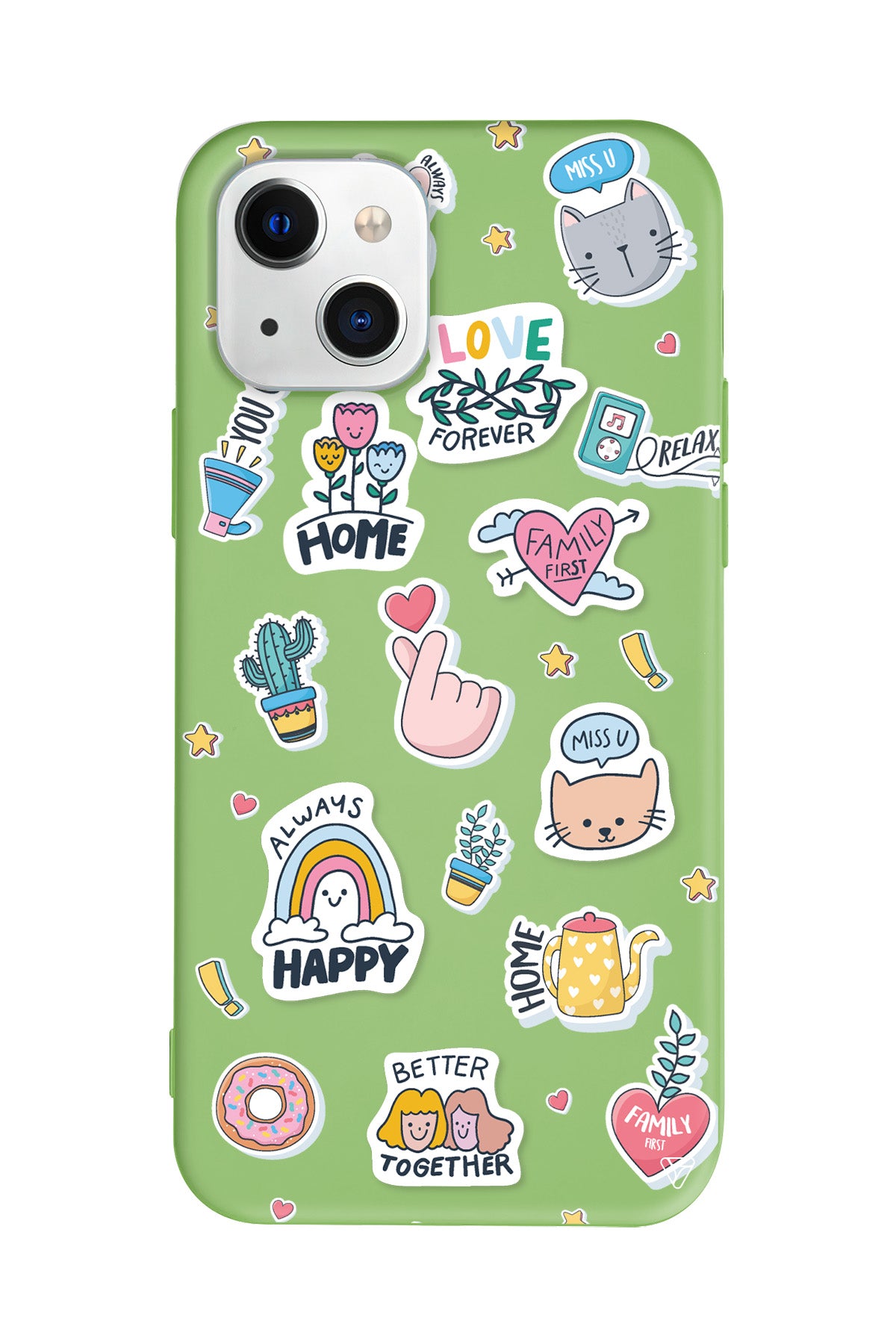 Always Happy Lansman Model İçi Kadife Silikon Telefon Kılıfı – Plus Serisine Özel