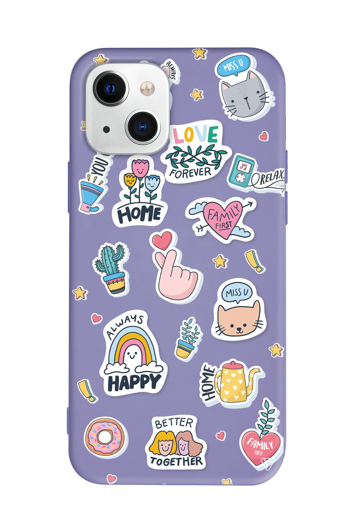 Always Happy Lansman Model İçi Kadife Silikon Telefon Kılıfı