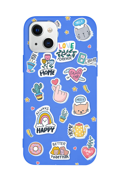 Always Happy Lansman Model İçi Kadife Silikon Telefon Kılıfı – Plus Serisine Özel