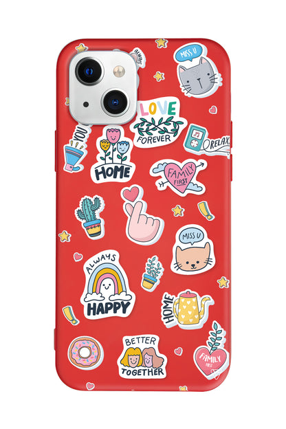 Always Happy Lansman Model İçi Kadife Silikon Telefon Kılıfı – Plus Serisine Özel