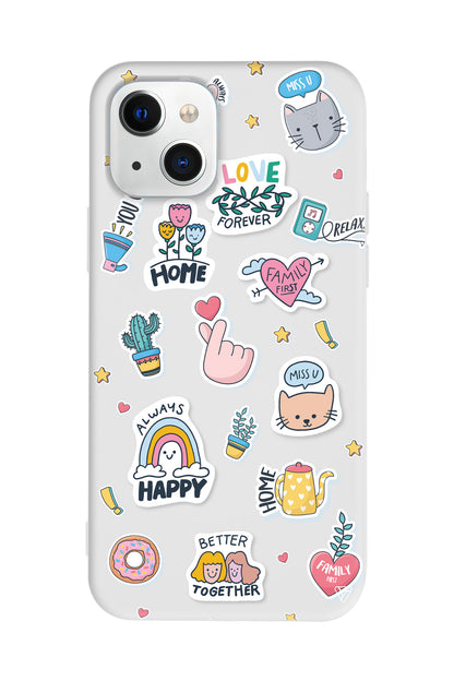 Always Happy Lansman Model İçi Kadife Silikon Telefon Kılıfı – Plus Serisine Özel