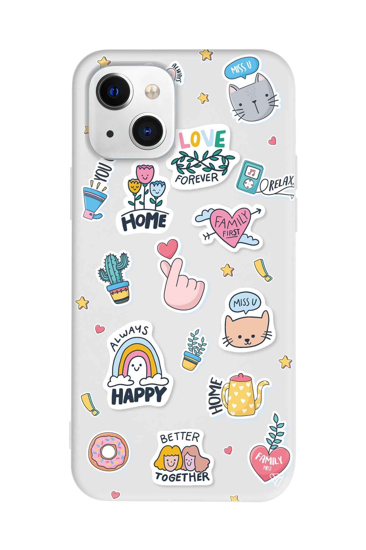 Always Happy Lansman Model İçi Kadife Silikon Telefon Kılıfı