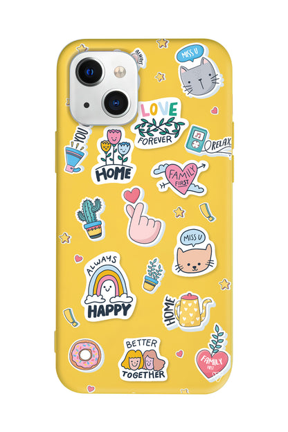 Always Happy Lansman Model İçi Kadife Silikon Telefon Kılıfı