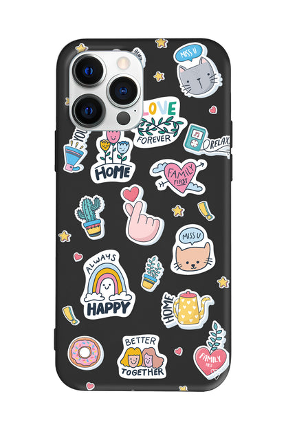 Always Happy Lansman Model İçi Kadife Silikon Telefon Kılıfı