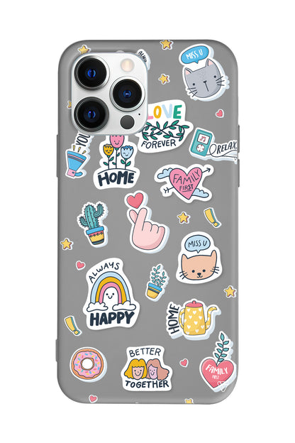 Always Happy Lansman Model İçi Kadife Silikon Telefon Kılıfı