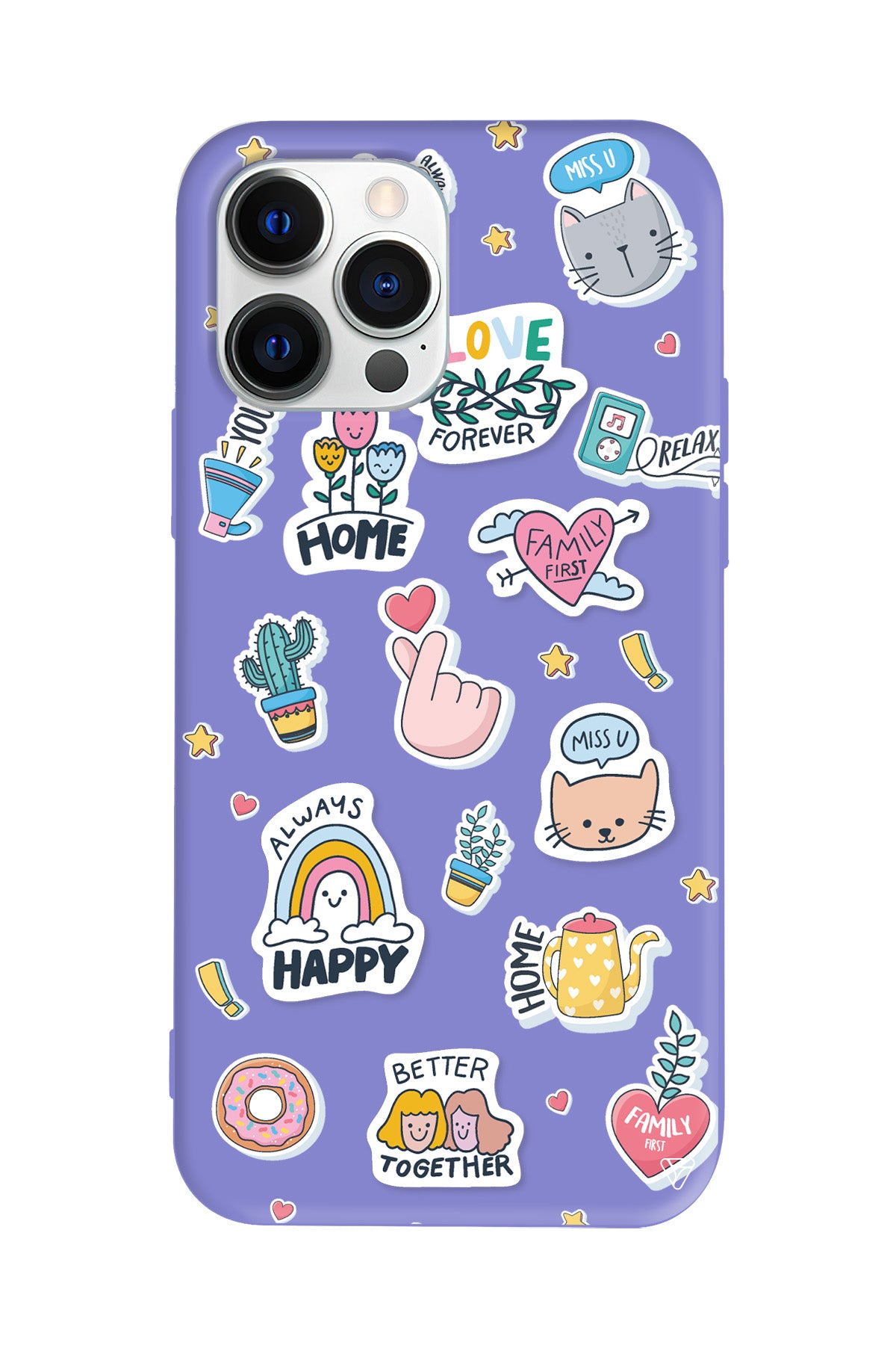 Always Happy Lansman Model İçi Kadife Silikon Telefon Kılıfı