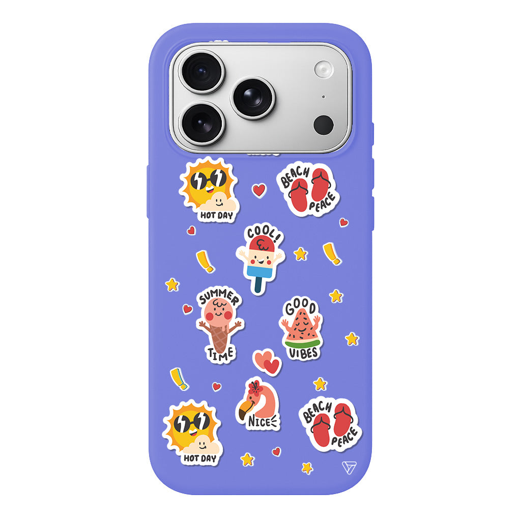 Summer Vibes Lansman Model İçi Kadife Silikon Telefon Kılıfı