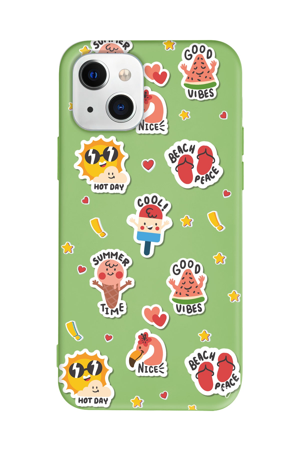 Summer Vibes Lansman Model İçi Kadife Silikon Telefon Kılıfı