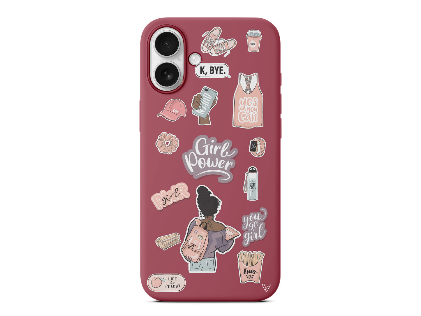 Girl Power Lansman Model İçi Kadife Silikon Telefon Kılıfı