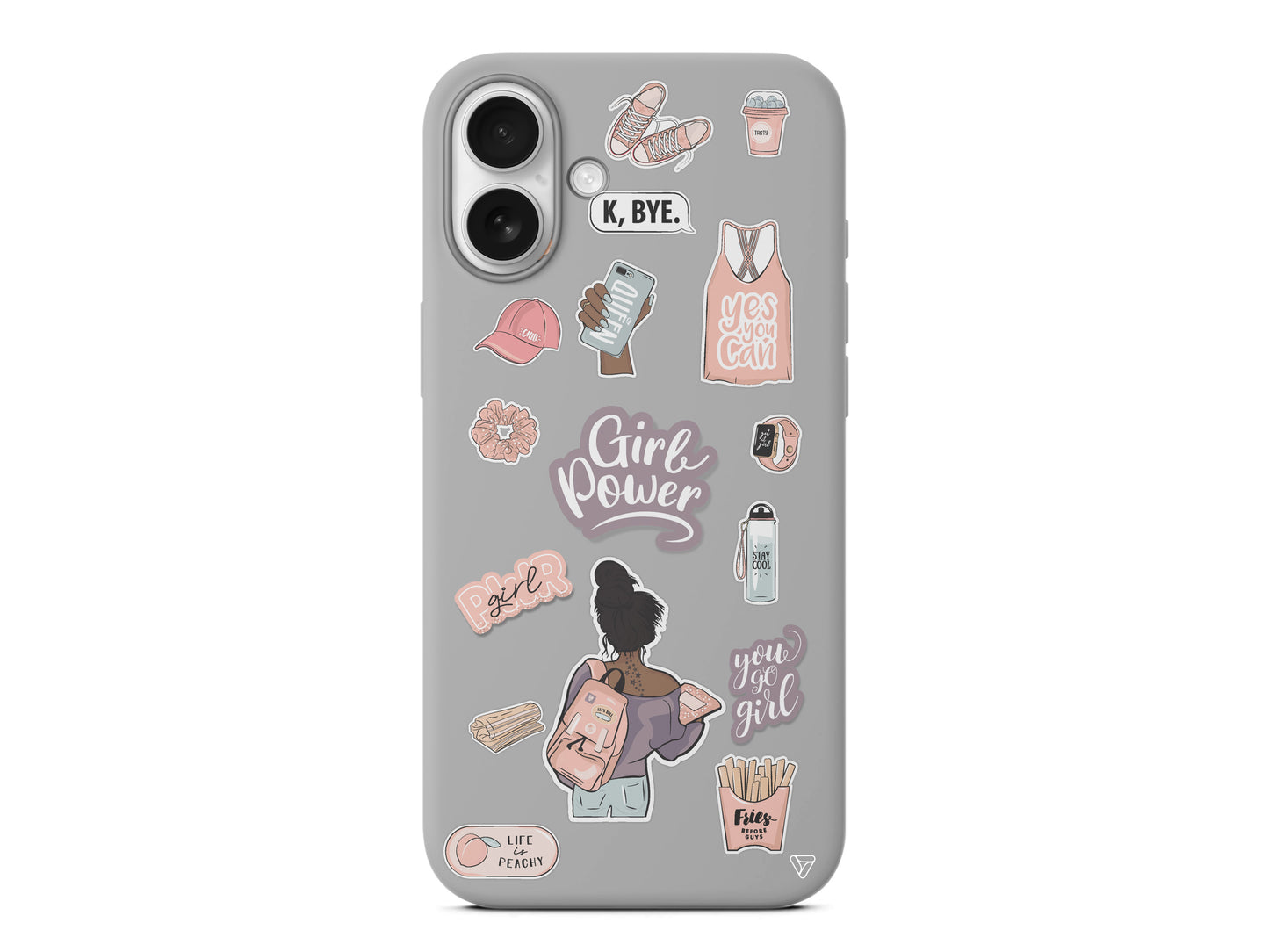 Girl Power Lansman Model İçi Kadife Silikon Telefon Kılıfı