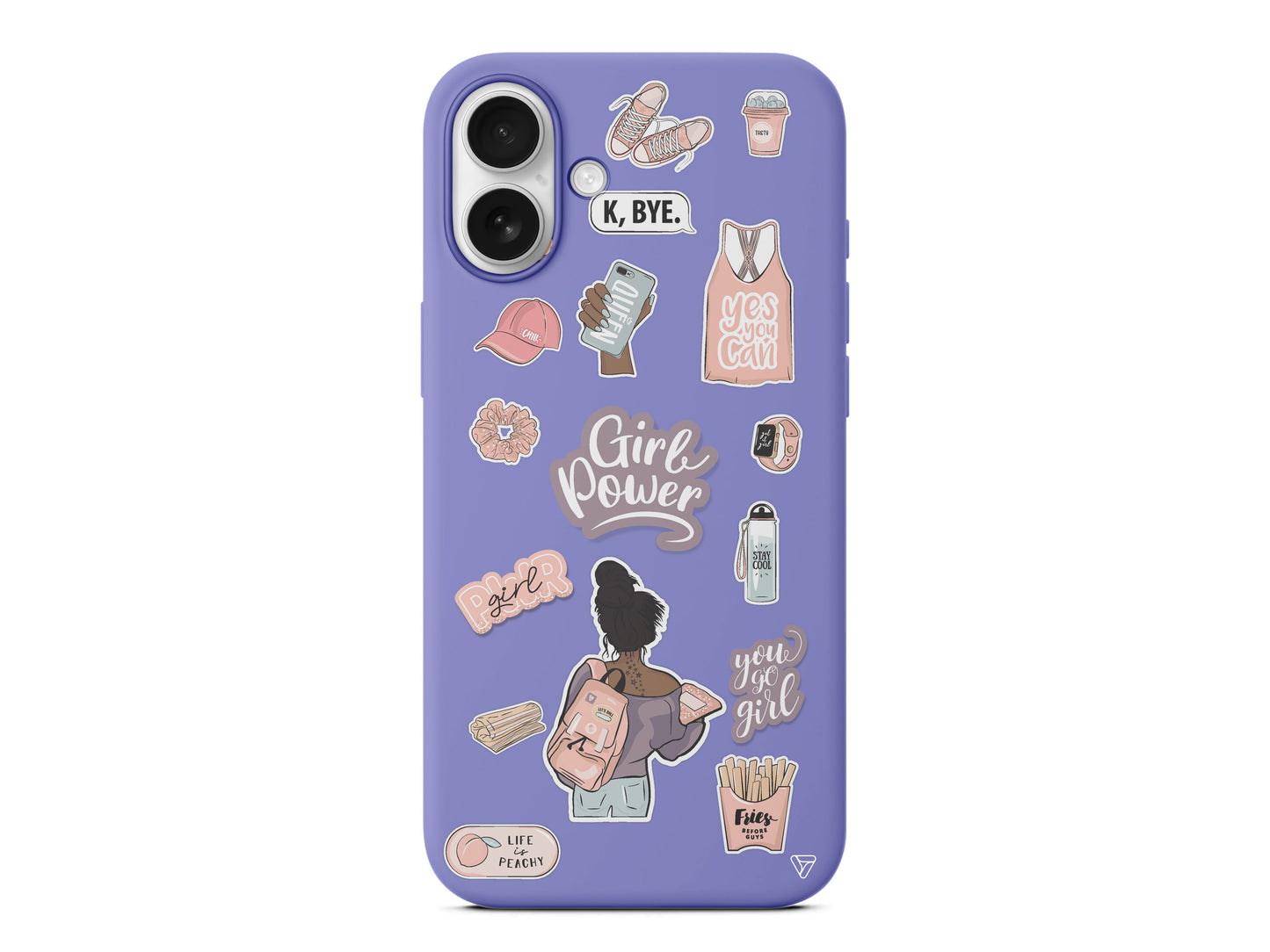 Girl Power Lansman Model İçi Kadife Silikon Telefon Kılıfı – Plus Serisine Özel