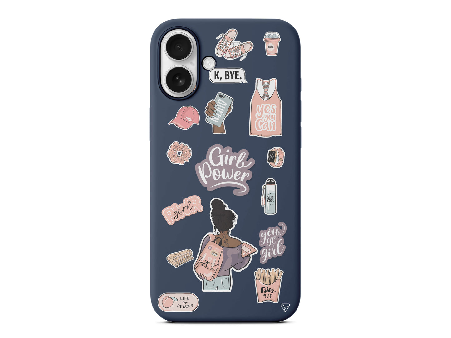 Girl Power Lansman Model İçi Kadife Silikon Telefon Kılıfı