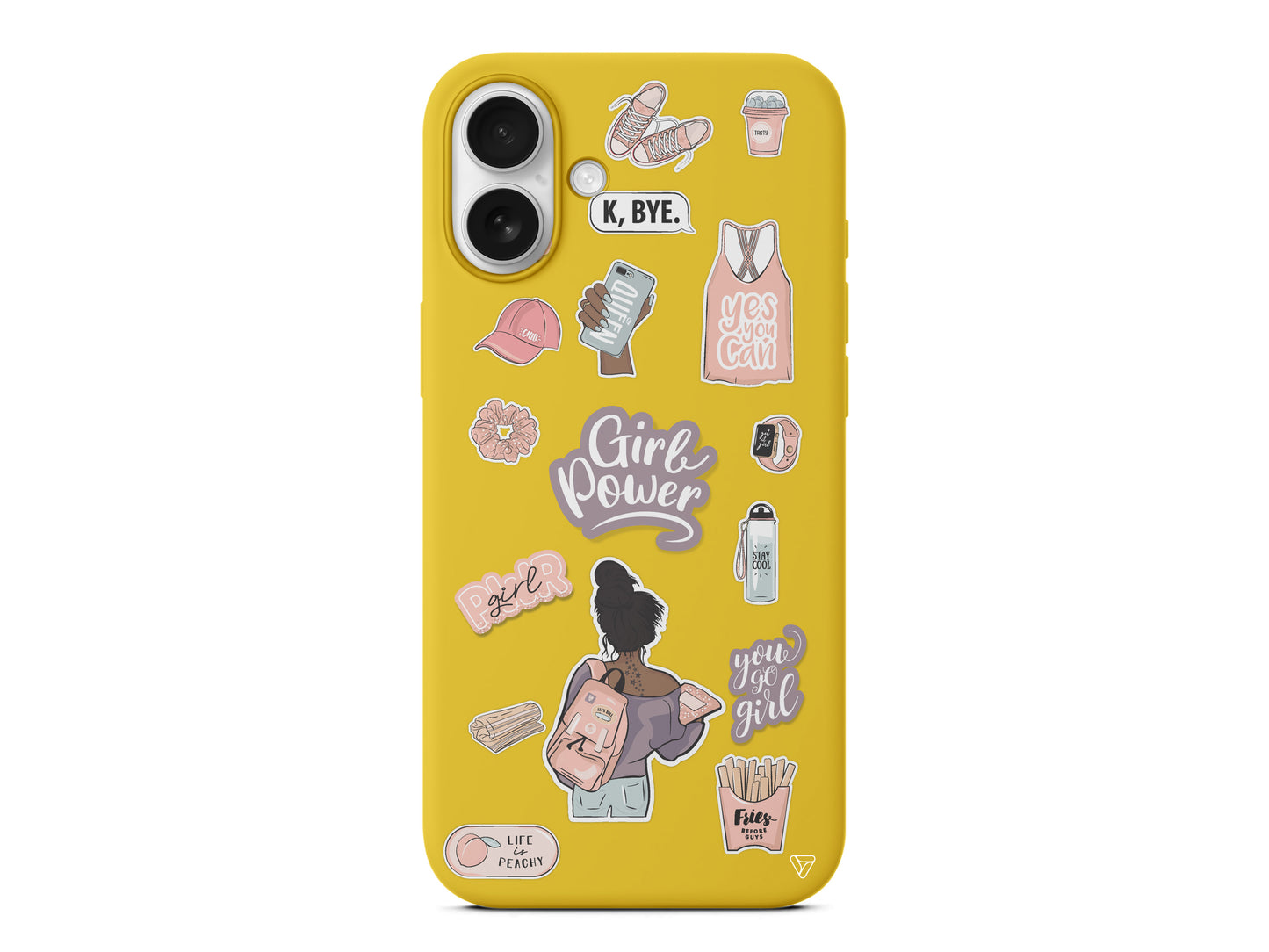 Girl Power Lansman Model İçi Kadife Silikon Telefon Kılıfı