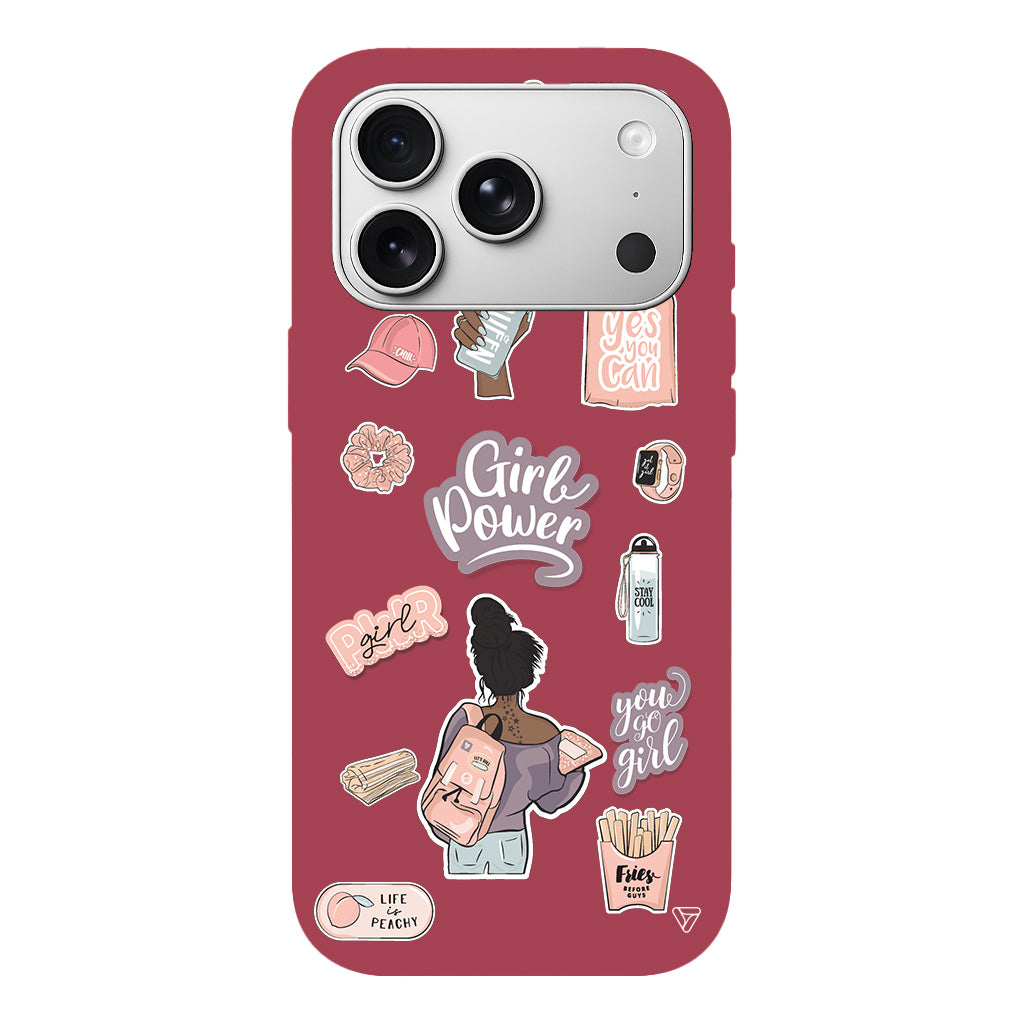 Girl Power Lansman Model İçi Kadife Silikon Telefon Kılıfı