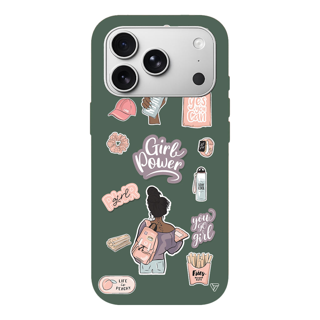 Girl Power Lansman Model İçi Kadife Silikon Telefon Kılıfı