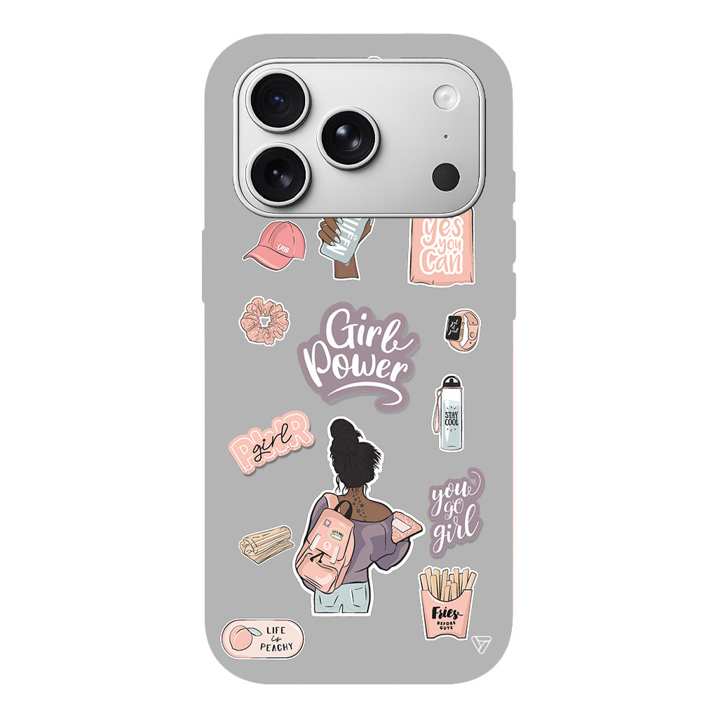 Girl Power Lansman Model İçi Kadife Silikon Telefon Kılıfı