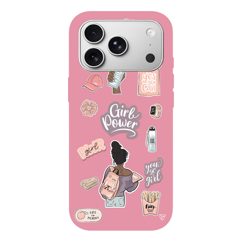 Girl Power Lansman Model İçi Kadife Silikon Telefon Kılıfı