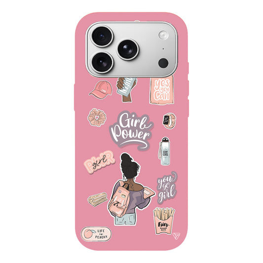 Girl Power Lansman Model İçi Kadife Silikon Telefon Kılıfı